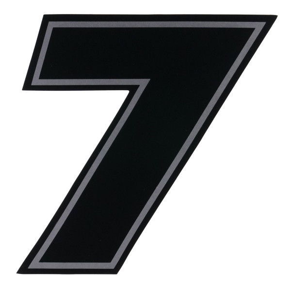 bike it Bike it deluxe 4 inch race numbers black - #7